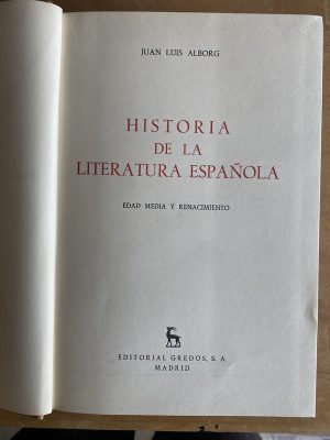 Historia de la literatura Española- Alborg, Juan Luis (3g4)